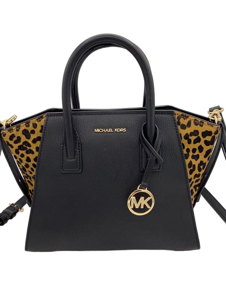MICHAEL KORS Shoulder Bag Leather BLK Animal AC-2406