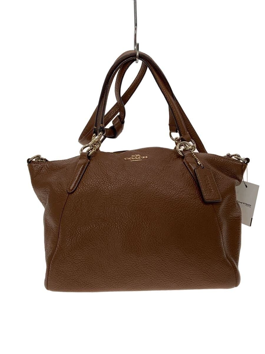 COACH handbag_all leather leather BRW F36675