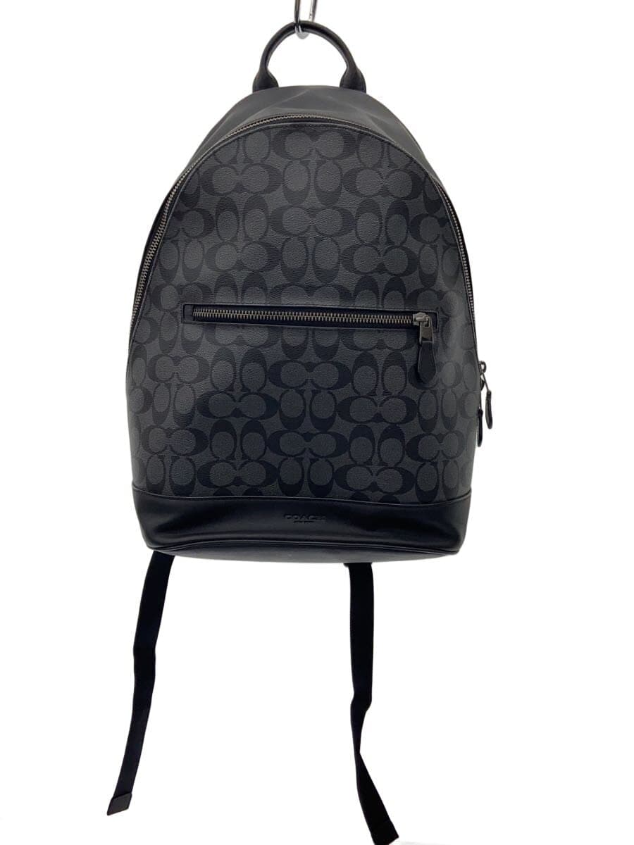 COACH Backpack Leather BLK Monogram F78756