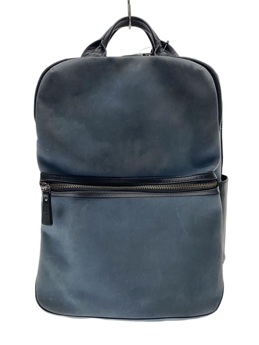 MORAL CODE Backpack Leather NVY Solid