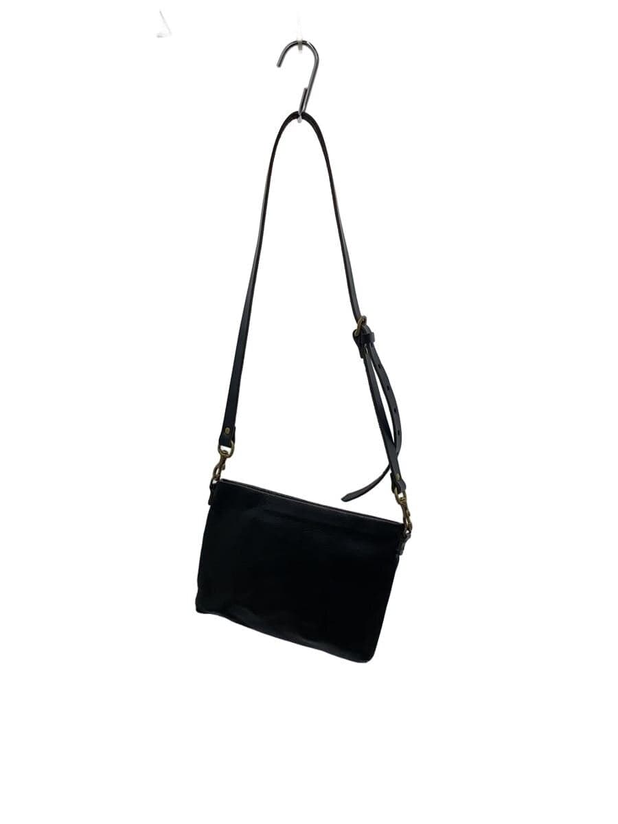 SLOW Shoulder Bag Leather BLK Plain