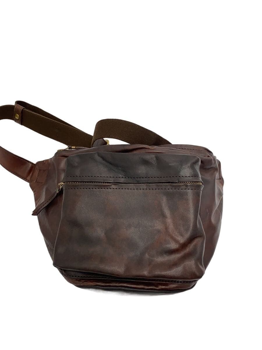SLOW shoulder bag leather BRW plain
