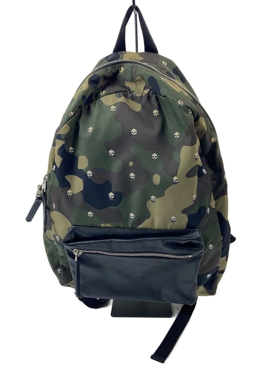 Alexander Mc Queen Scar Lu Camouflage Print Backpack GRN Camouflage 453661