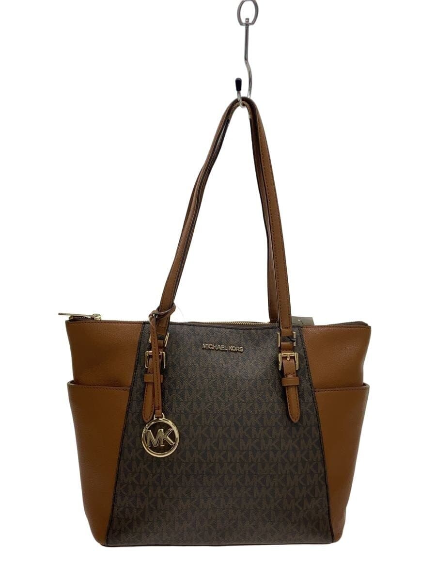 MICHAEL KORS Handbag Leather BRW All Over Pattern 35T0GCFT7L