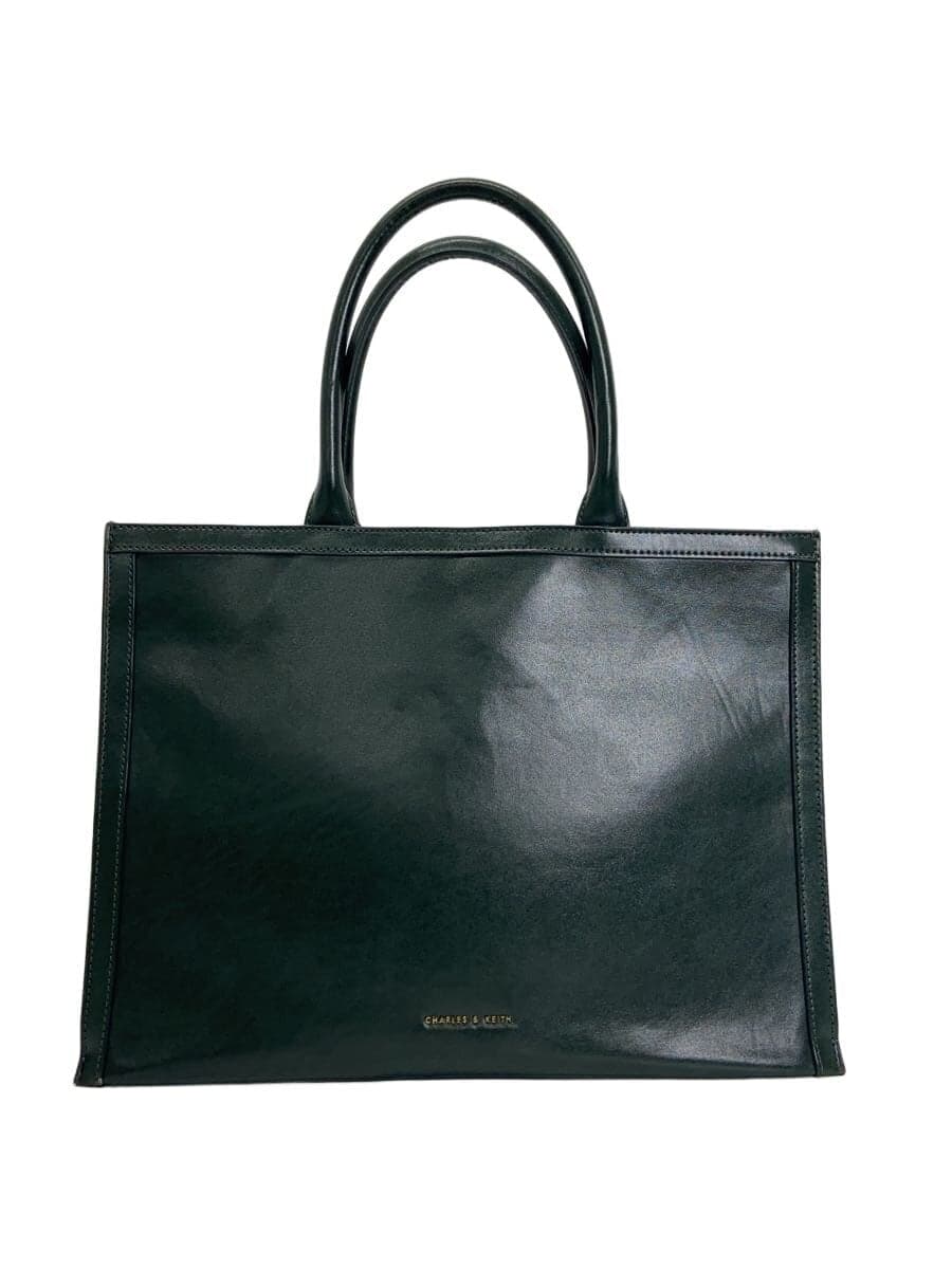 CHARLES&KEITH Tote Bag Leather GRN Solid