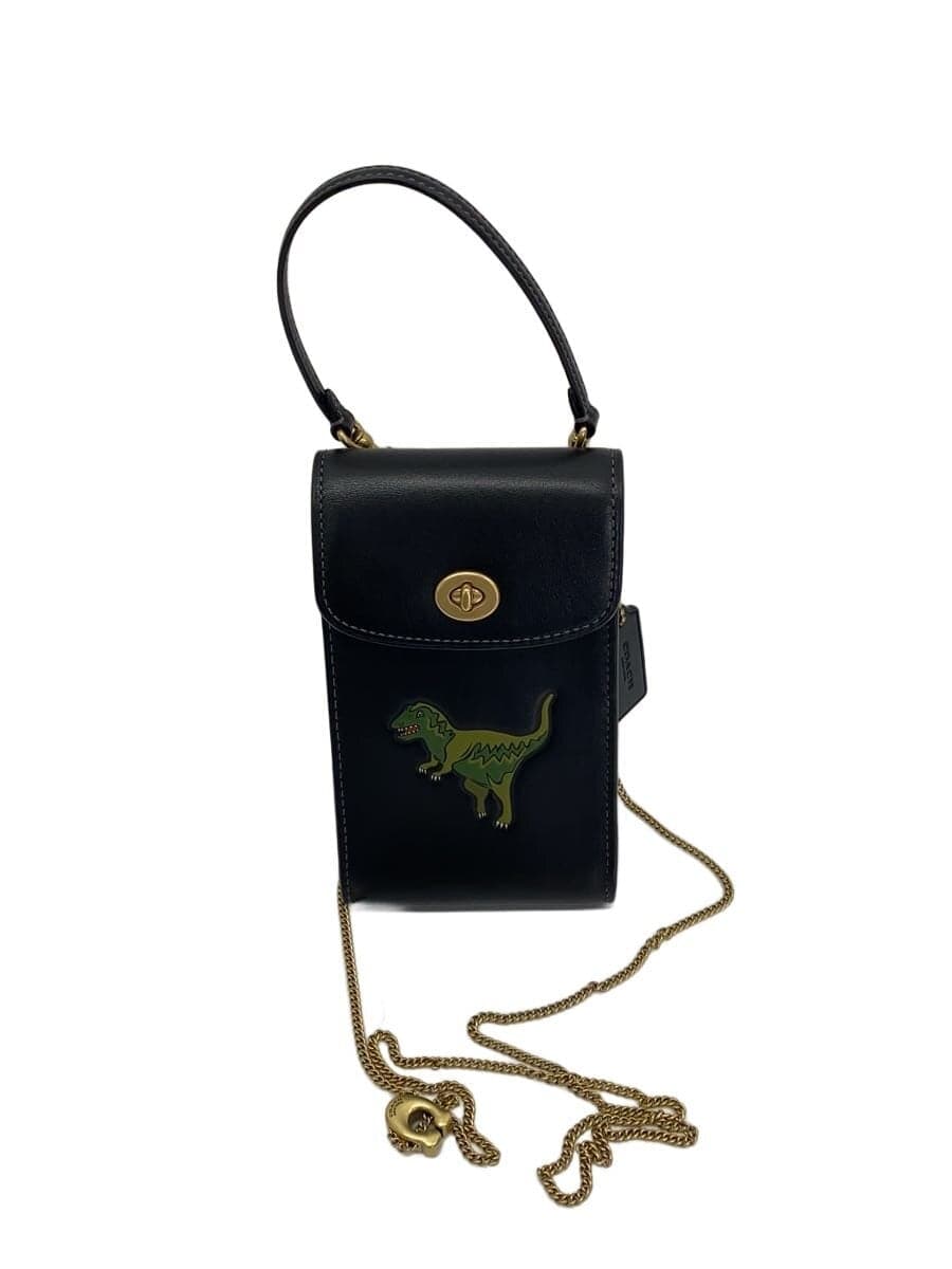 COACH shoulder bag leather black plain J2492-CZ109