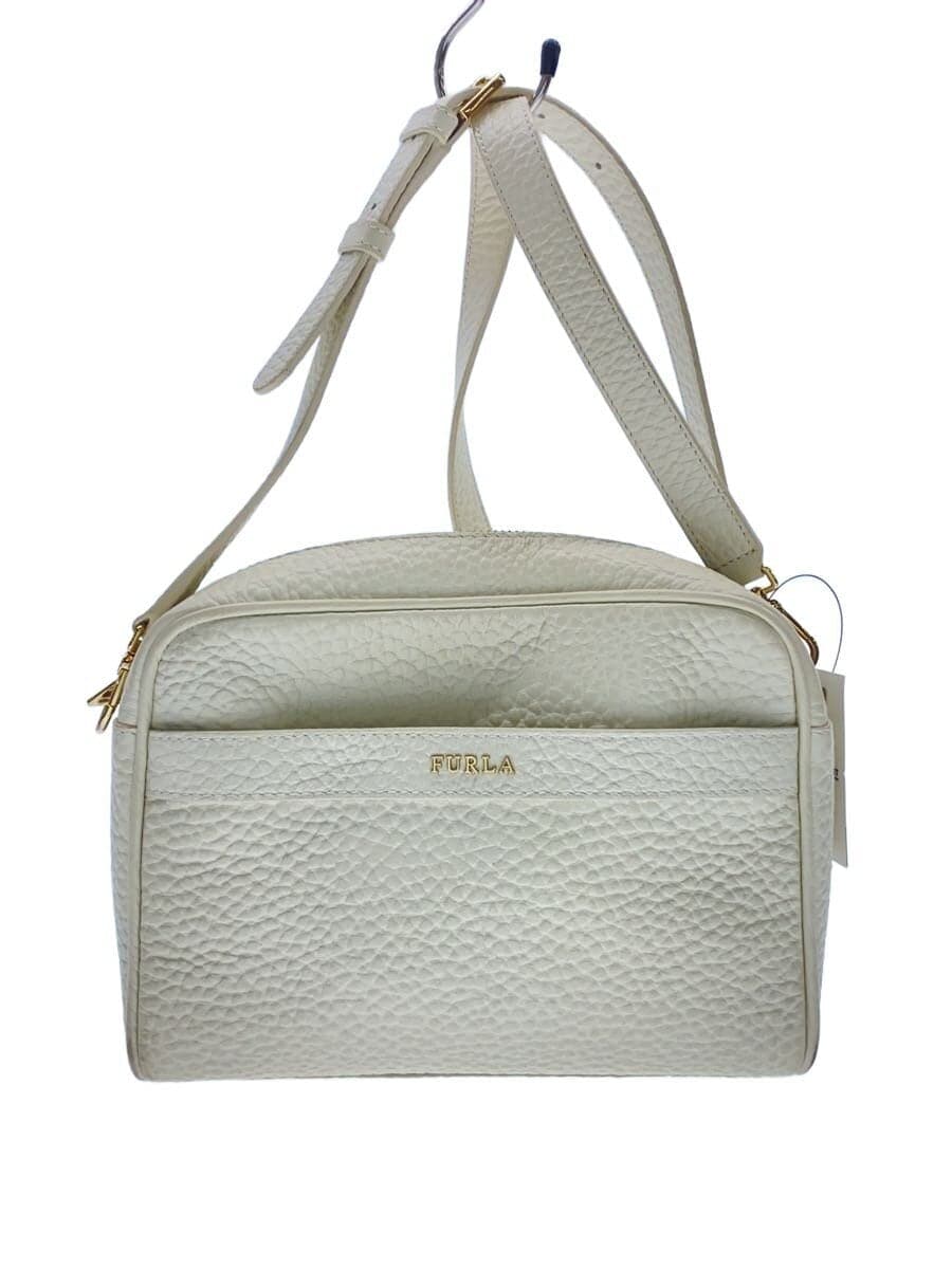 FURLA Shoulder Bag Leather WHT Solid