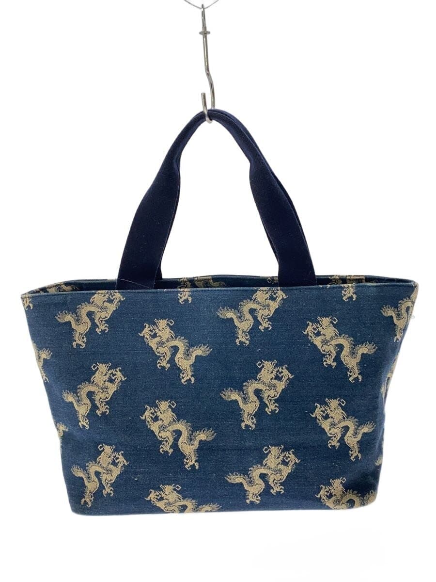 VIVIENNE TAM Tote Bag Cotton NVY All Over Pattern Dragon