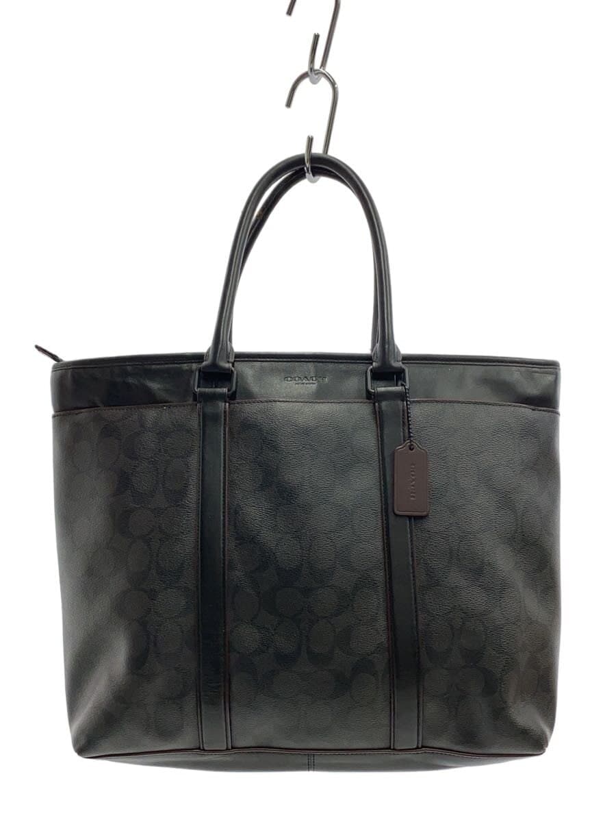 COACH Tote Bag Leather Black All-over Pattern F23211