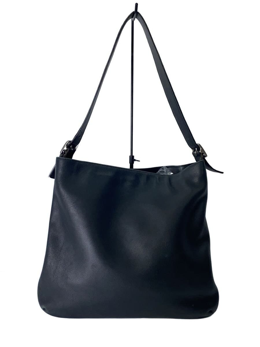 COACH Shoulder Bag Leather Black Solid Color 9406