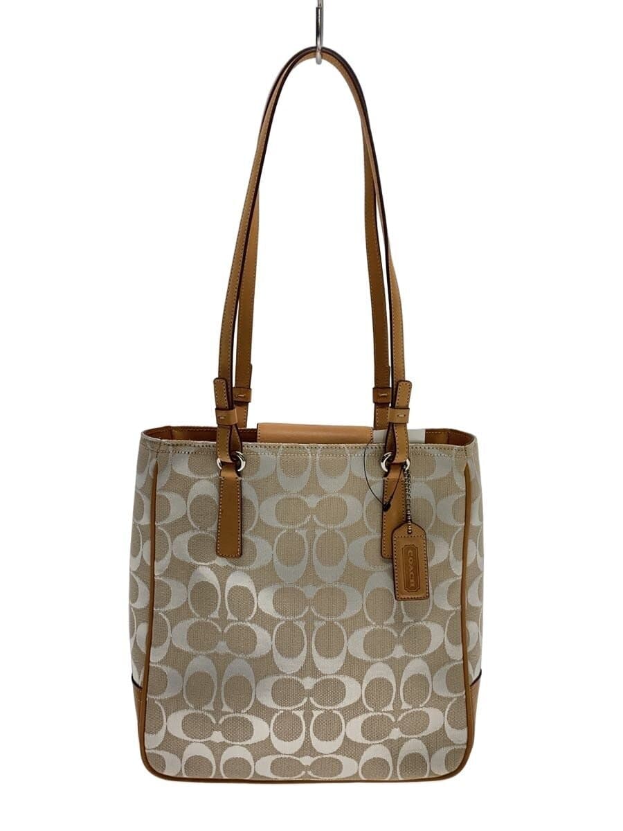 COACH Tote Bag Canvas Black All-over Print 6090