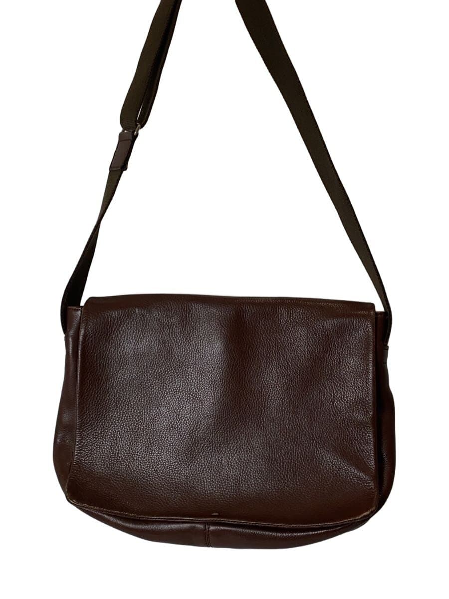 HIROFU shoulder bag leather BRW solid color