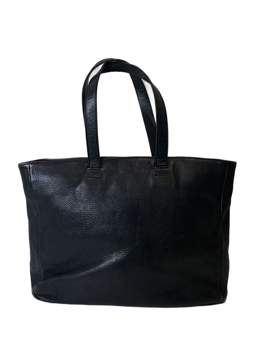 HIROFU tote bag leather black plain