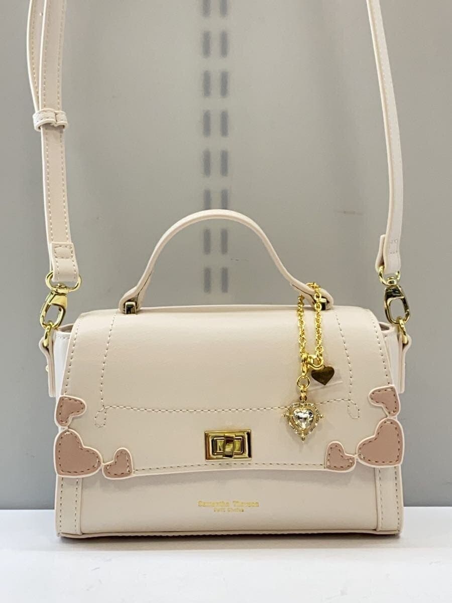 Samantha Thavasa Shoulder Bag Faux Leather WHT