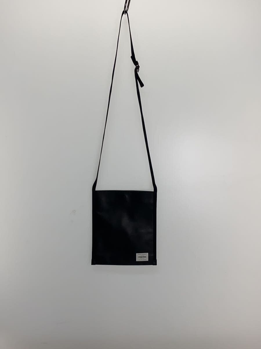 PORTER Shoulder Bag Leather BLK Solid
