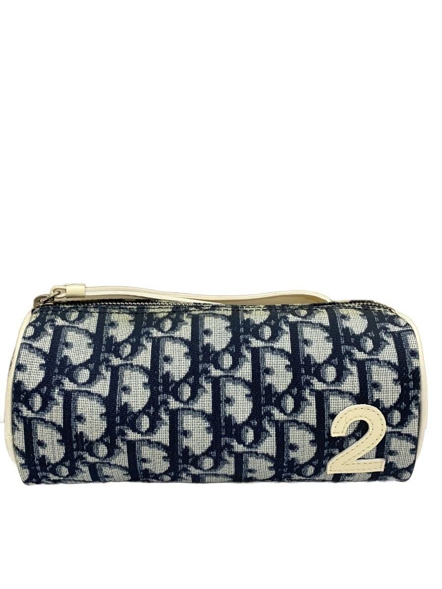 Christian Dior Tres DIOR Kit 2003 Trotter Namba Ring Pouch NVY All Over Pattern