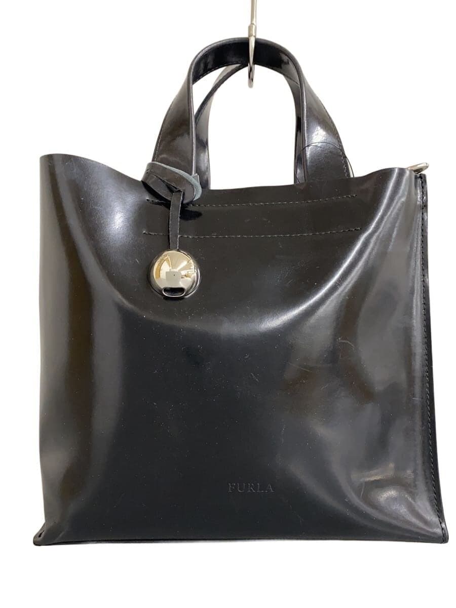 FURLA Handbag Leather BLK Solid