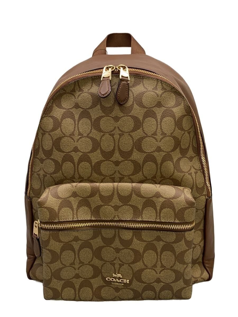 COACH Backpack_Signature_Brown BRW All Over Pattern