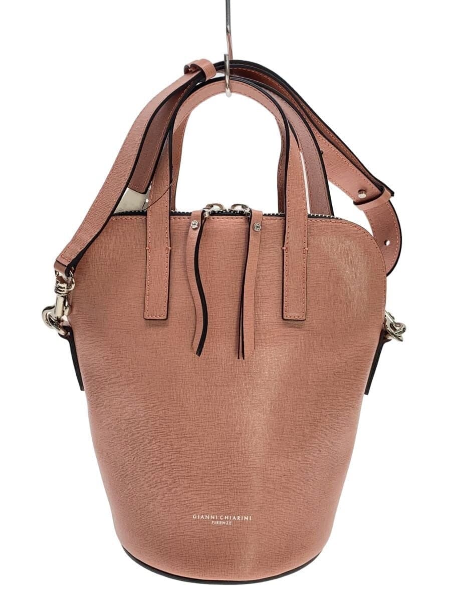 GIANNI CHIARINI handbag leather PNK plain