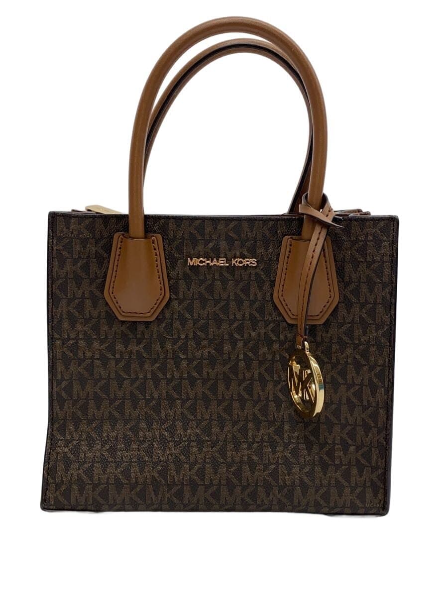 MICHAEL KORS Handbag PVC BRW All Over Pattern 35S1GM9M2B