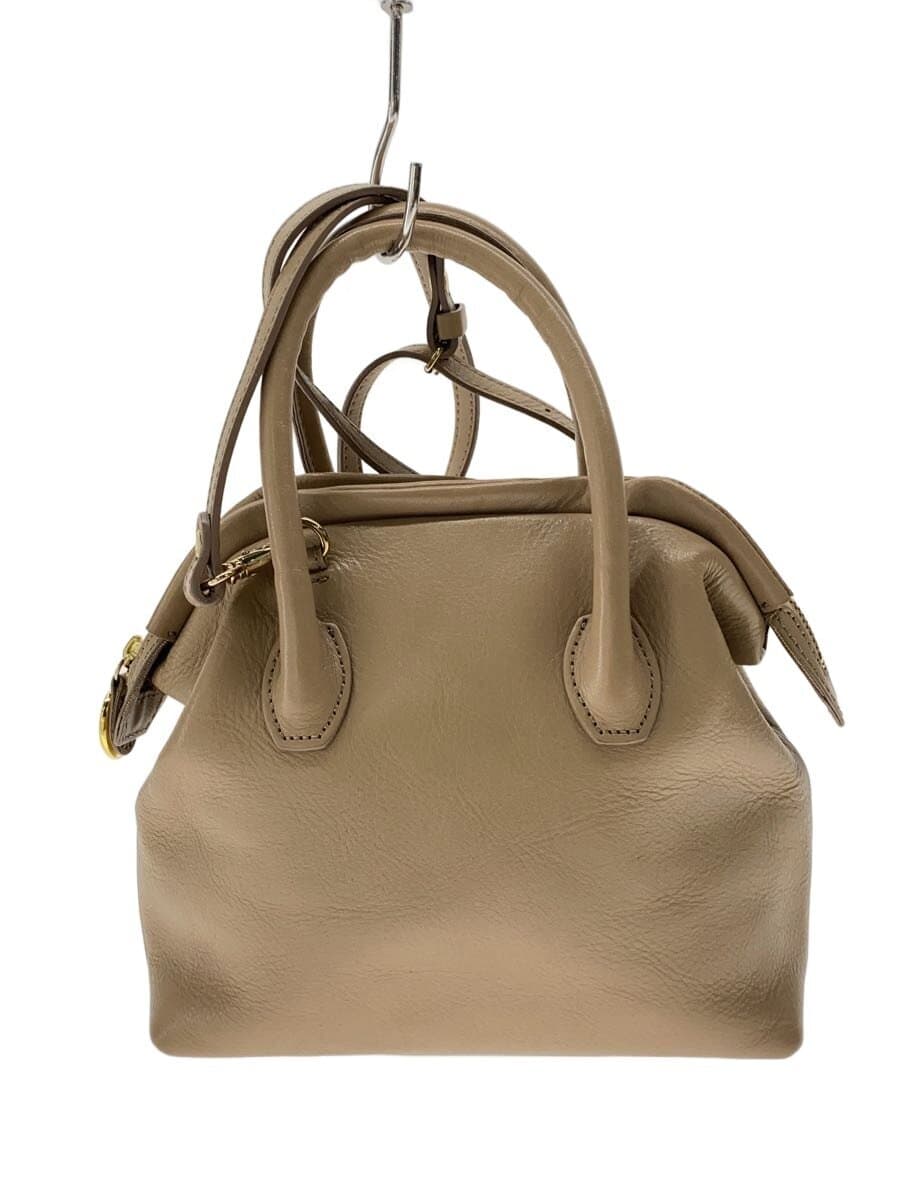 russetgemeil gem by Shape 2-Way Mini Handbag Shoulder Bag Leather BEG