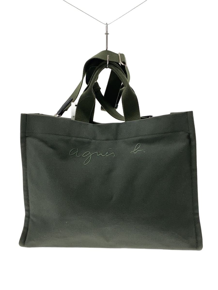 agnes b.2-Way Tote Bag Cotton KHK TAS11-02