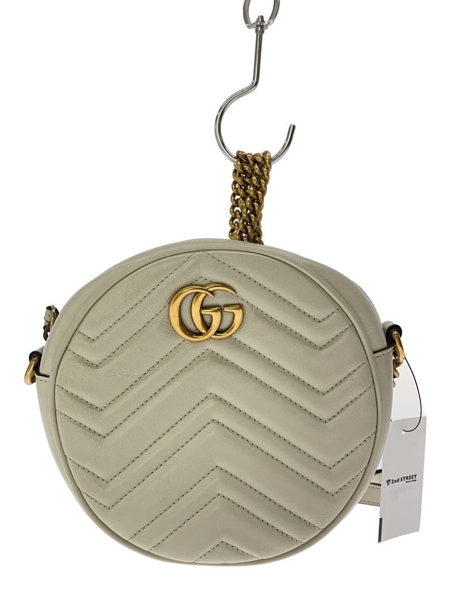 GUCCI Shoulder Bag_GG Marmont_Quilted Leather WHT Solid 550154 0OLET 9022