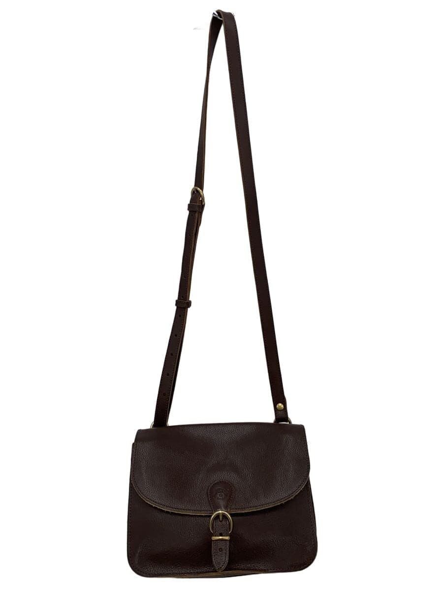 IL BISONTE Shoulder Bag Cowhide BRW Solid 54202-3-00711