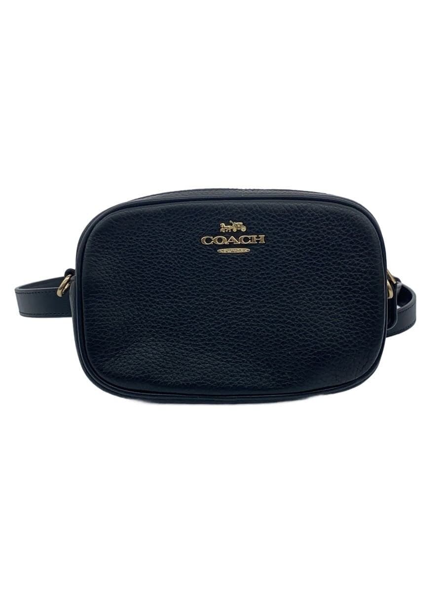 COACH Pouch Leather BLK Solid