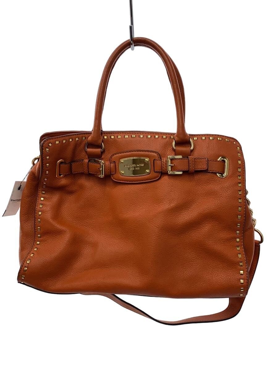MICHAEL KORS Handbag Leather Orange AV-1306
