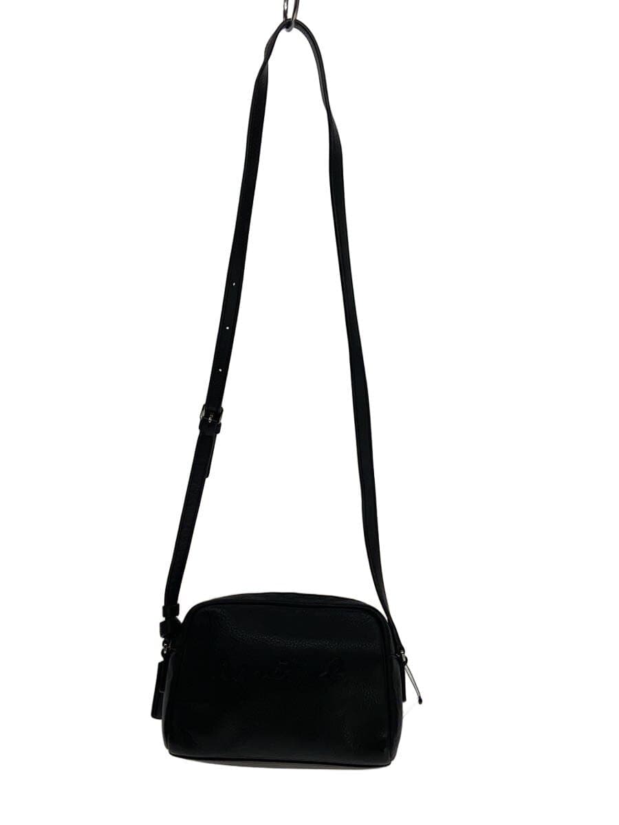 agnes b. Shoulder Bag Cowhide BLK NS03-03