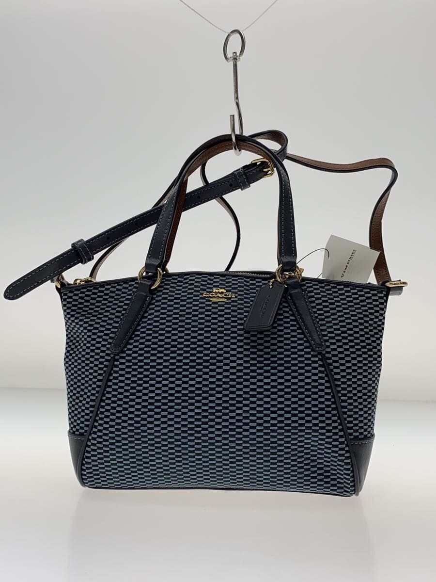 COACH Shoulder Bag Canvas NVY Allover Pattern F27574