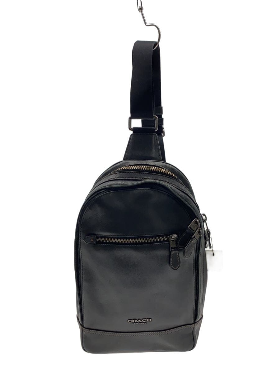COACH Shoulder Bag Leather BLK F37598