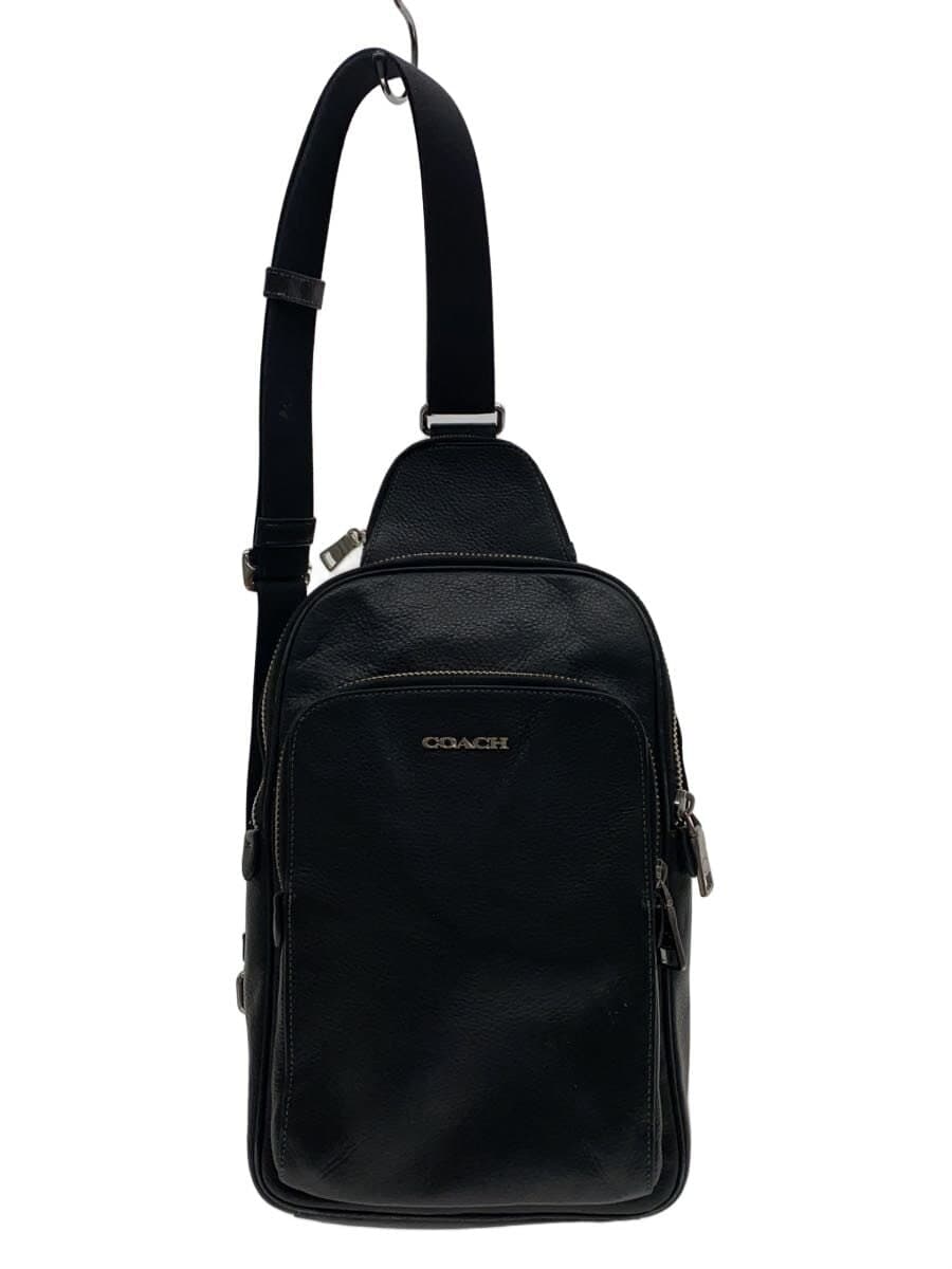 COACH Shoulder Bag Leather Black CQ669