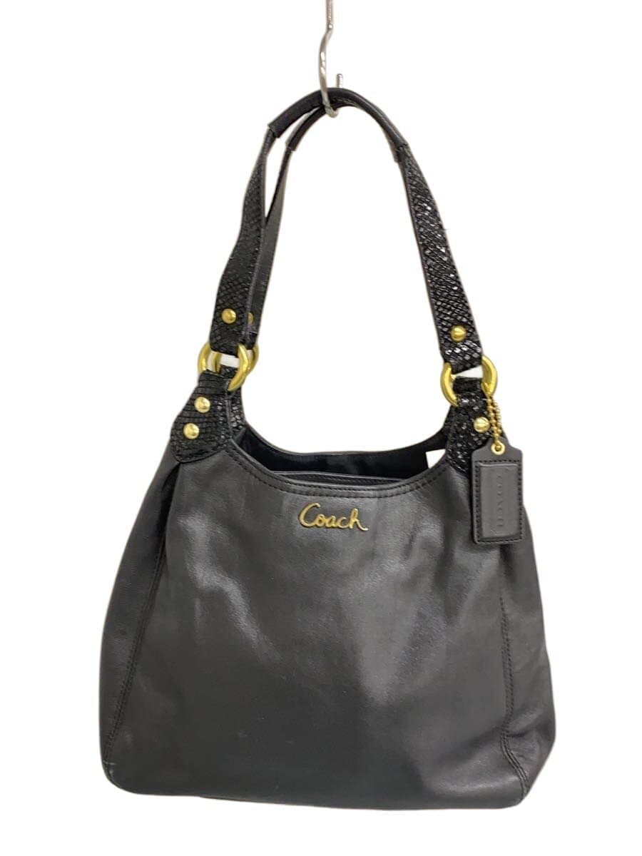 COACH Shoulder Bag_All Leather Leather BLK