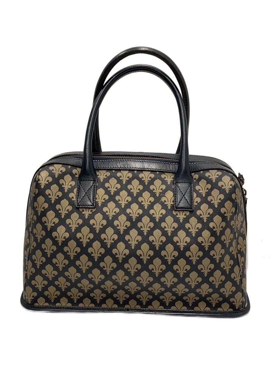 PATRICK COX Handbag Leather BLK All Over Pattern