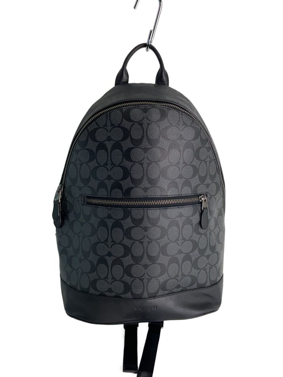 COACH Backpack BLK All Over Pattern f78756