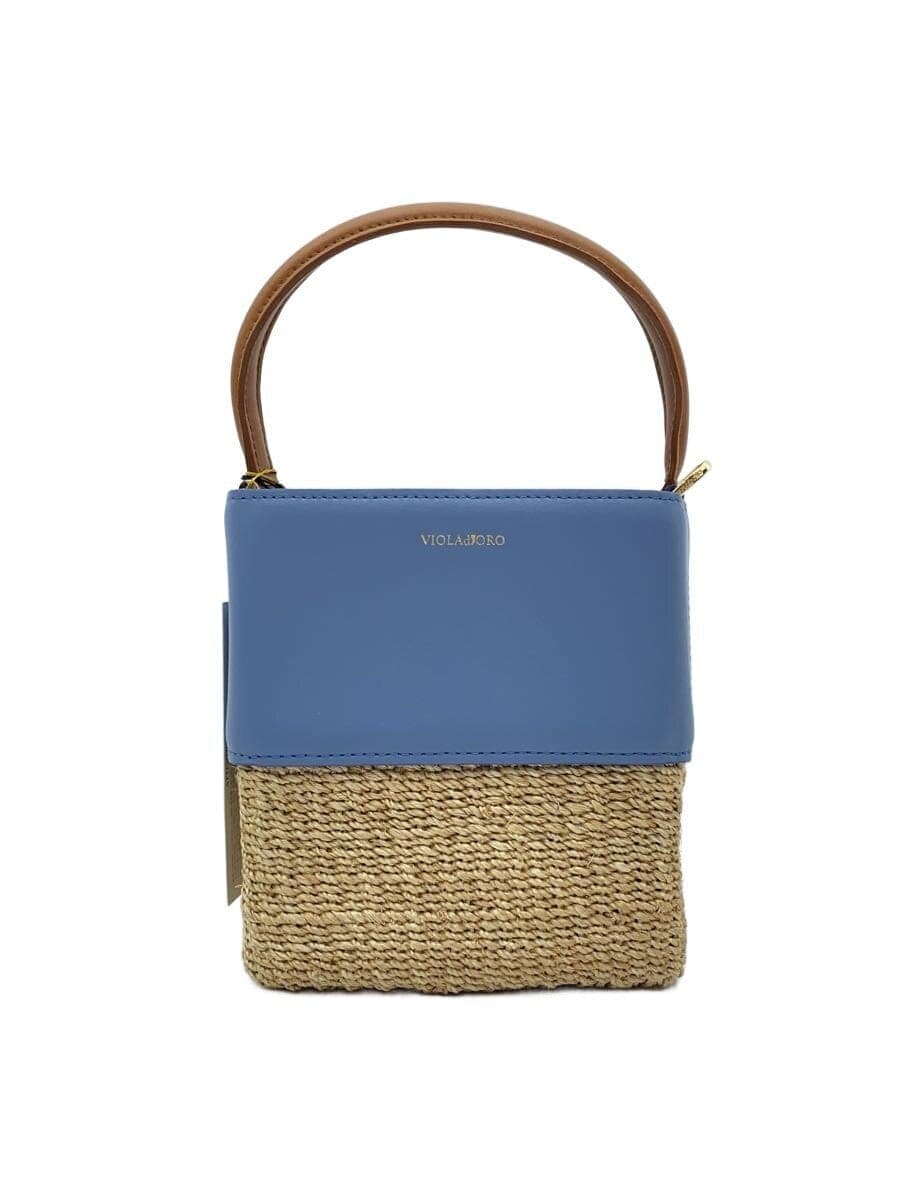 VIOLAd’ORO Abaca Square Shoulder Bag Shoulder Bag -- BLU RW45-V8738