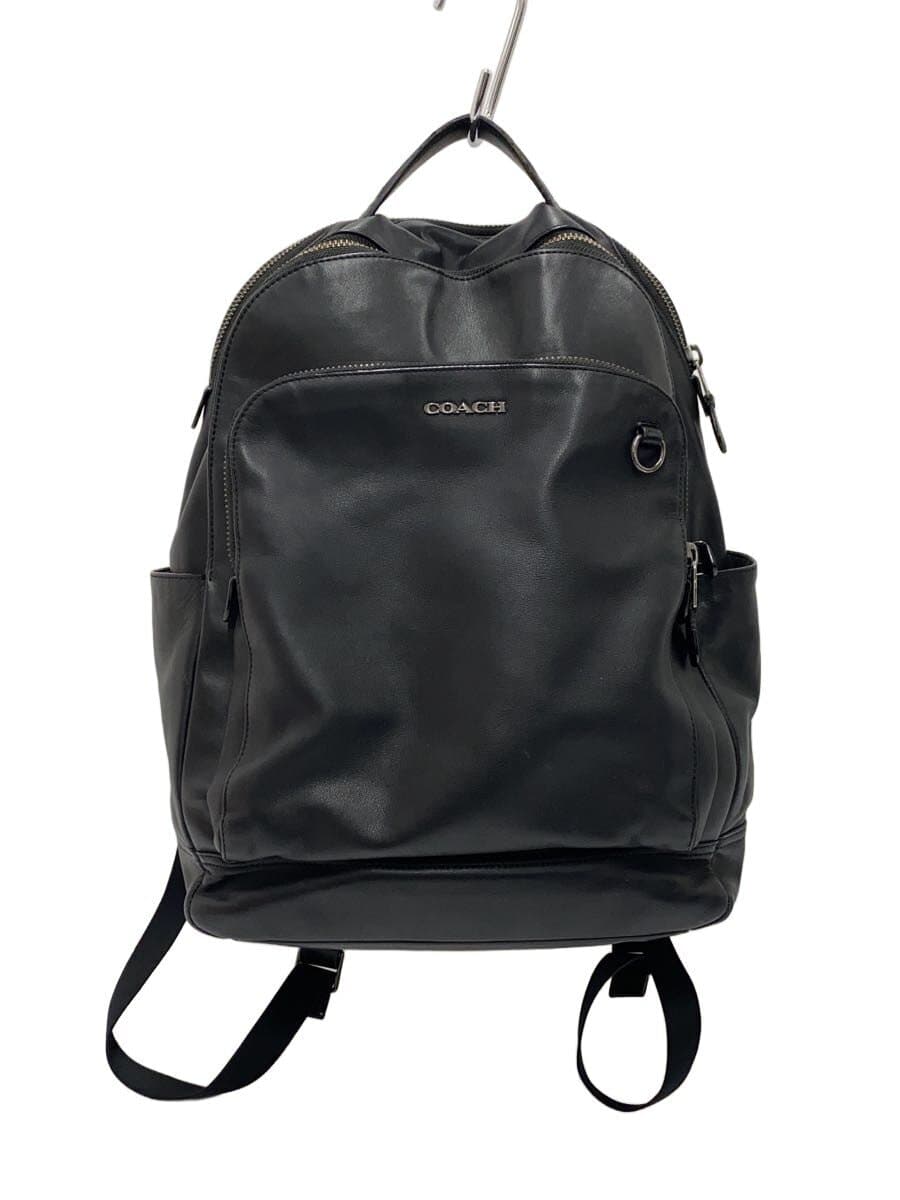 COACH Backpack Leather BLK Solid 89939