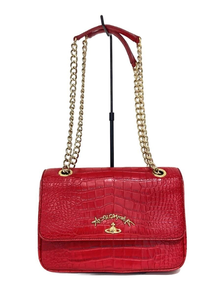 Vivienne Westwood Shoulder Bag Leather RED