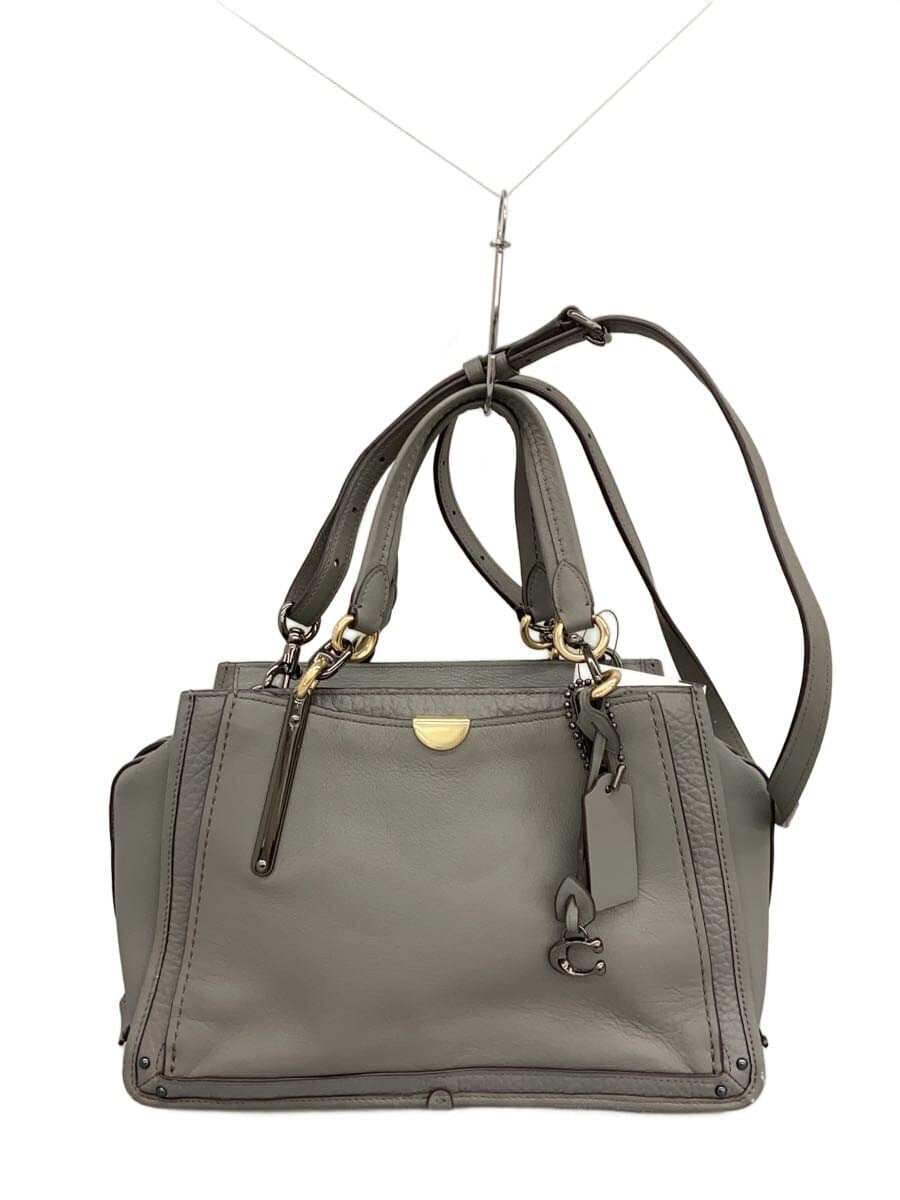 COACH Dreamer _All Leather 2-Way Shoulder Bag Gray 33094