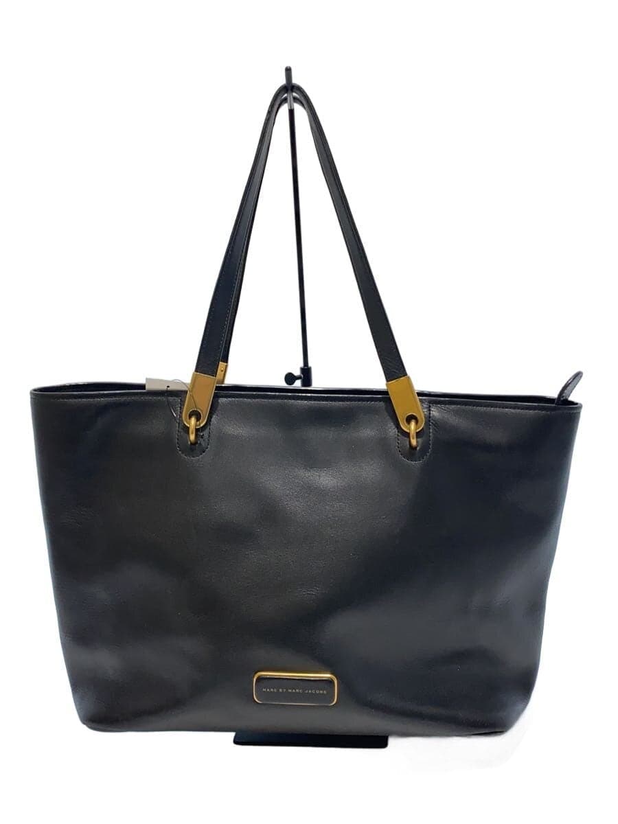 MARC BY MARC JACOBS tote bag leather black plain