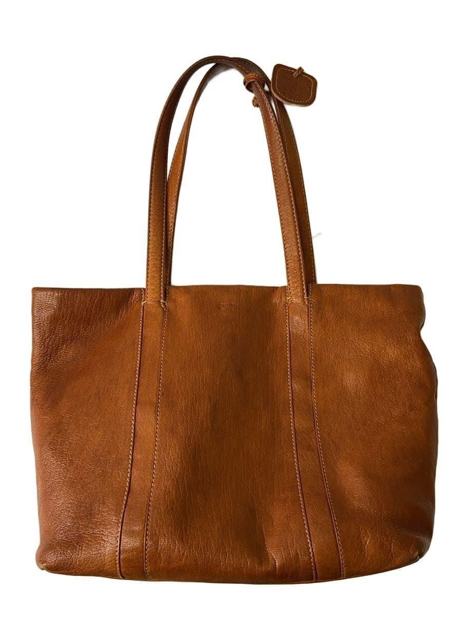 GENTEN tote bag leather brown plain