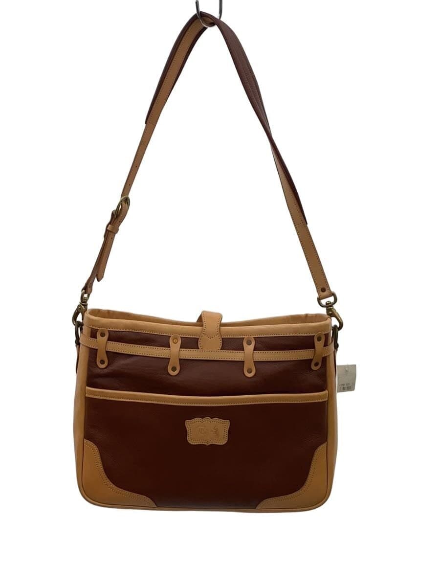 KC,s Shoulder Bag Leather BEG Solid