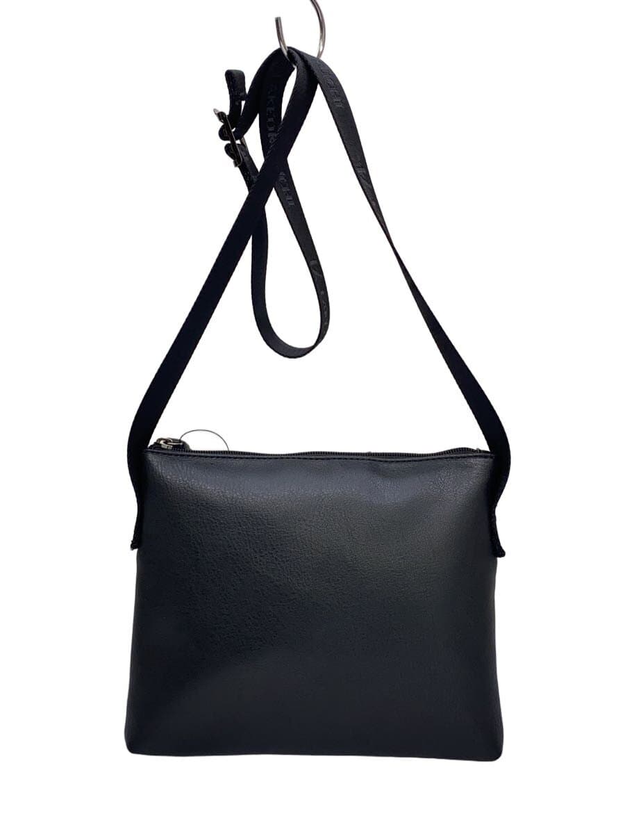 TAKEO KIKUCHI Shoulder Bag Leather BLK Solid