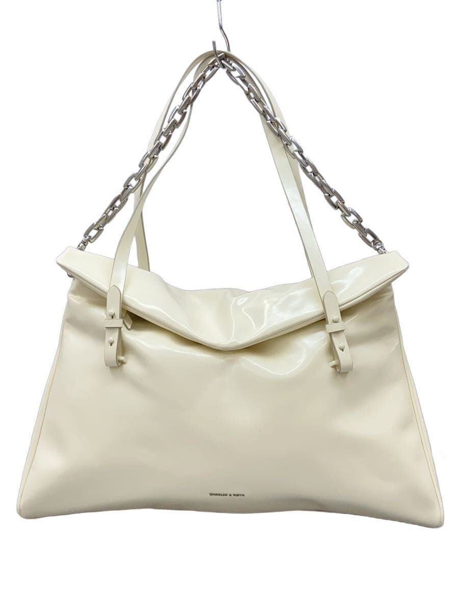 CHARLES&KEITH Tote Bag Leather WHT Plain 30160225