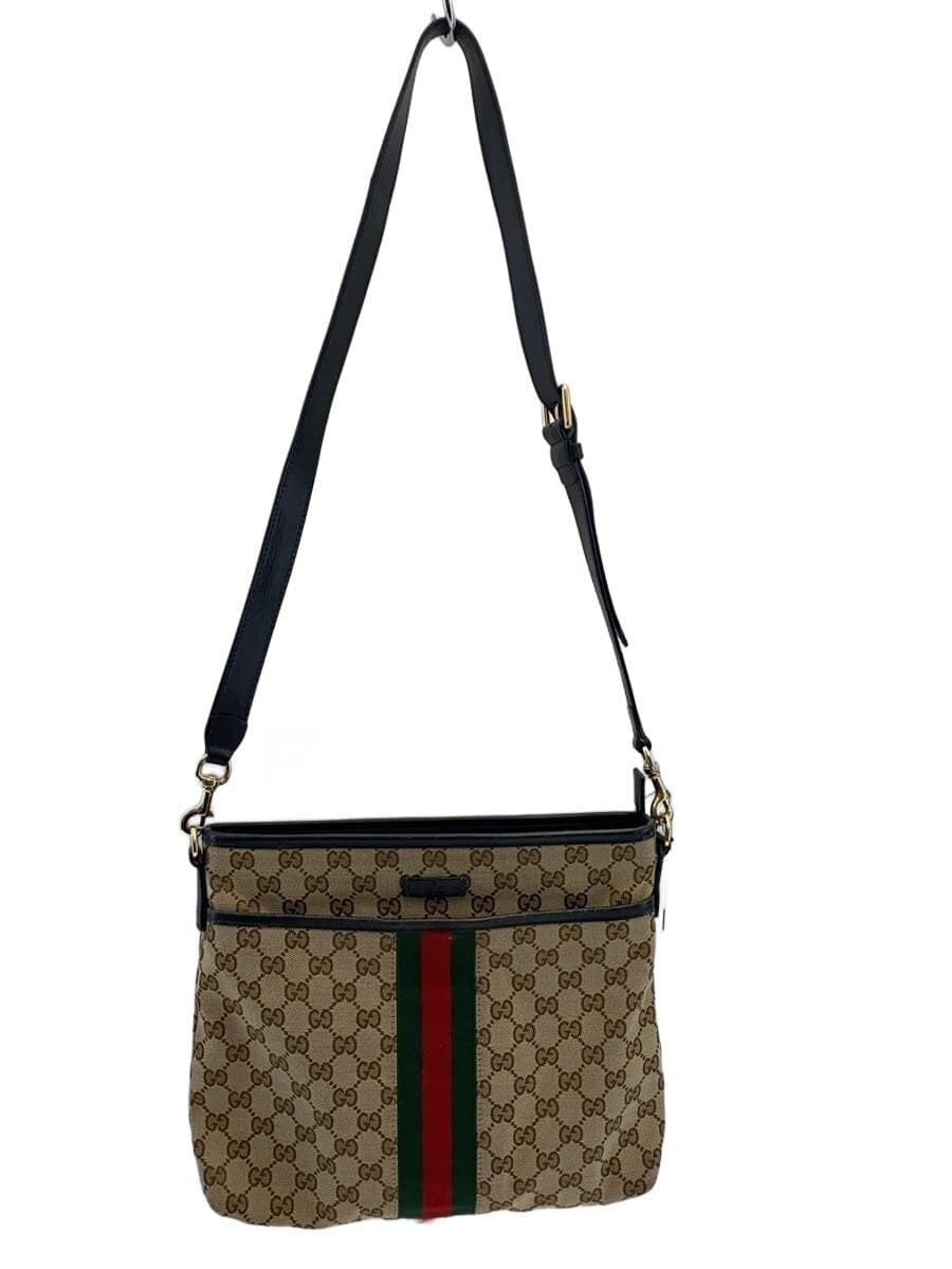 GUCCI Shoulder Bag_GG Canvas Canvas BEG Monogram