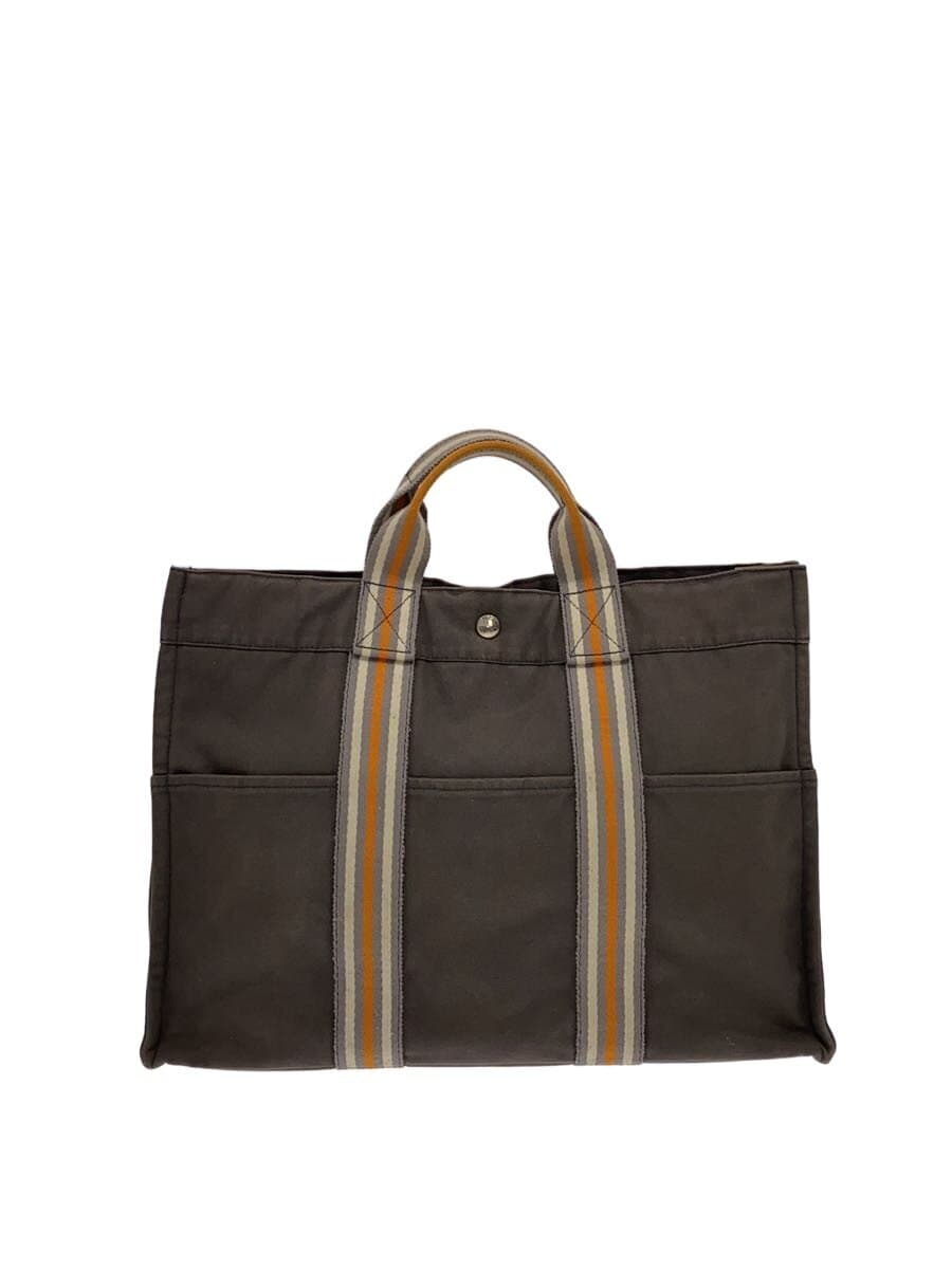 HERMES Tote Bag Cotton GRY
