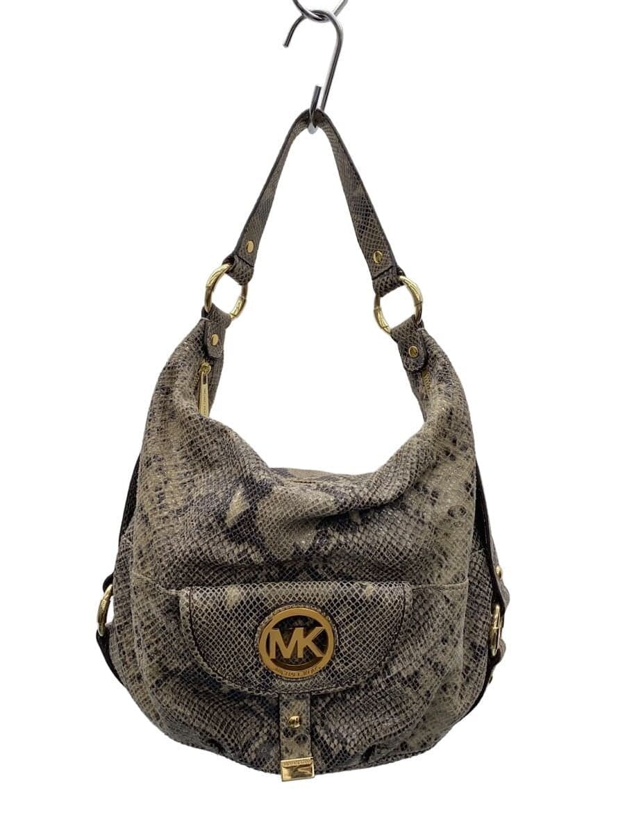 MICHAEL KORS Shoulder Bag BEG All Over Pattern E-1205