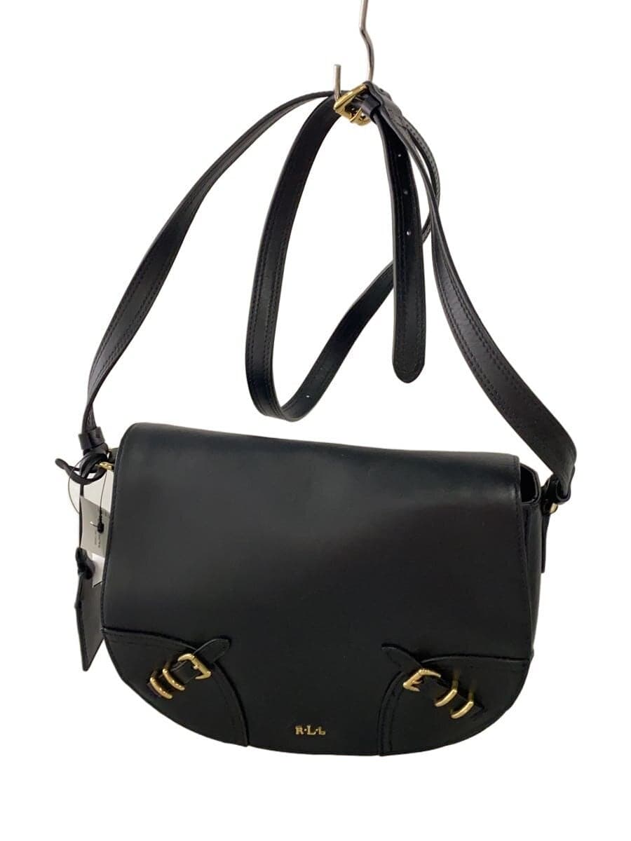 RALPH LAUREN Shoulder Bag Leather BLK